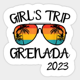 Girls Trip Grenada 2023 Sunglasses Summer Vacation T-Shirt Sticker